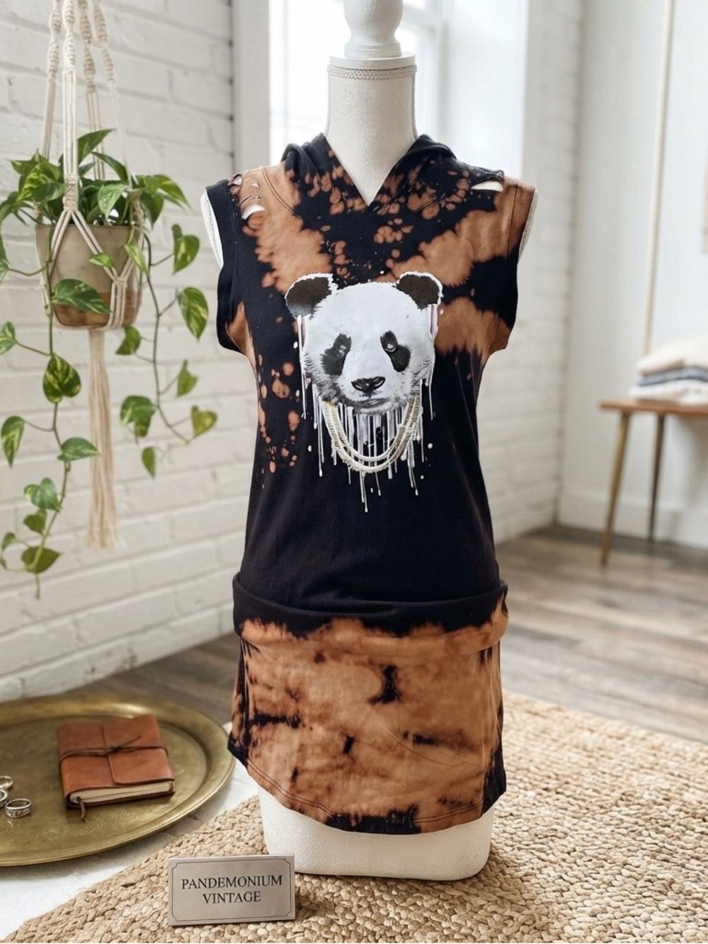 Fashion Nova tie dye dress with hood .#0004
